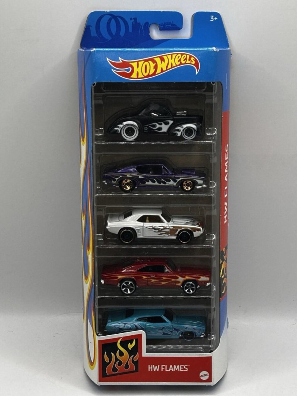Hot Wheels 2021 HW Flames 5 Pack GTN48 Diecast Cars Set Gift Pack New Sealed